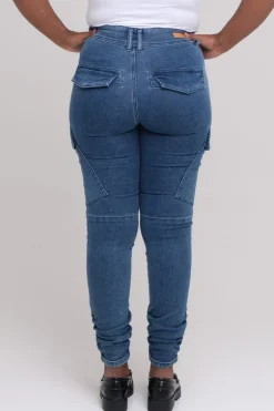Carina denim cargobukse