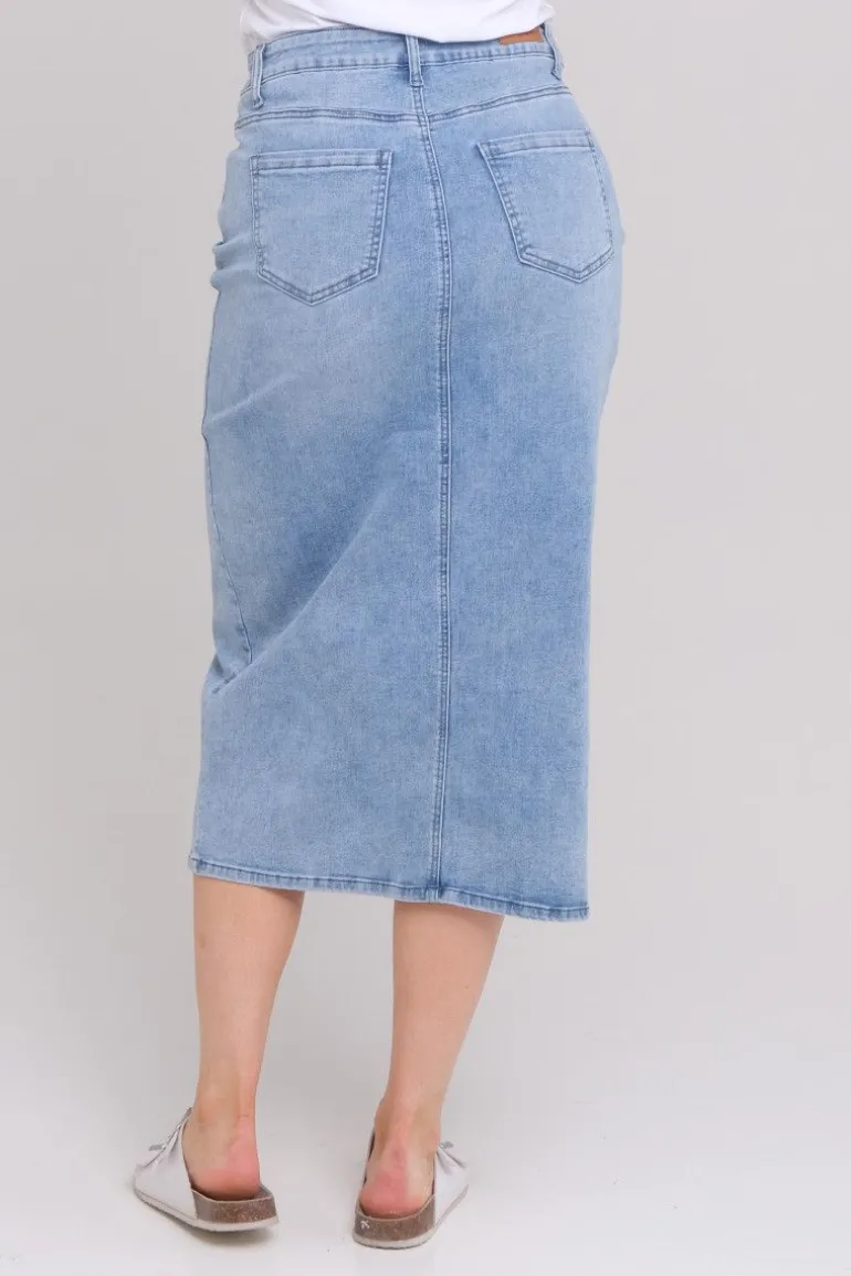 Irina denim skjørt