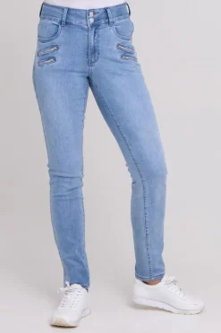 Siri jeans med glidelåser
