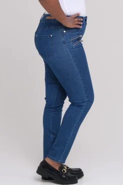 Siri jeans med glidelåser